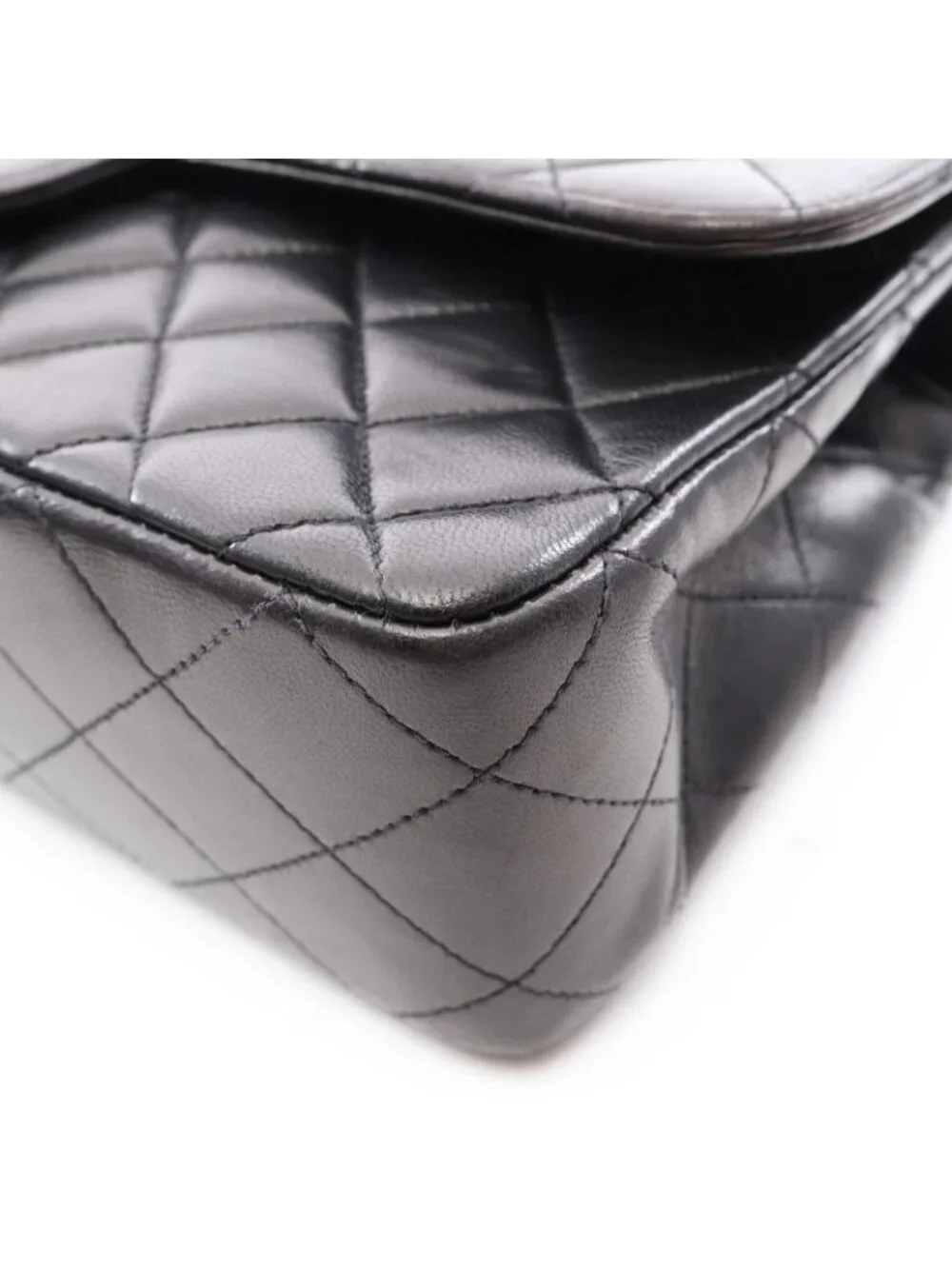 Chanel Handbag Quilted Parent Child Bag Black Lambskin